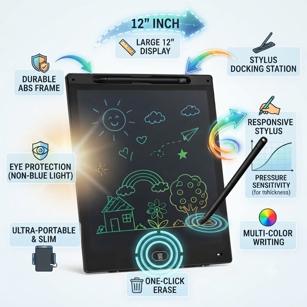 12″ LCD Writing Tablet for Kids & Adults