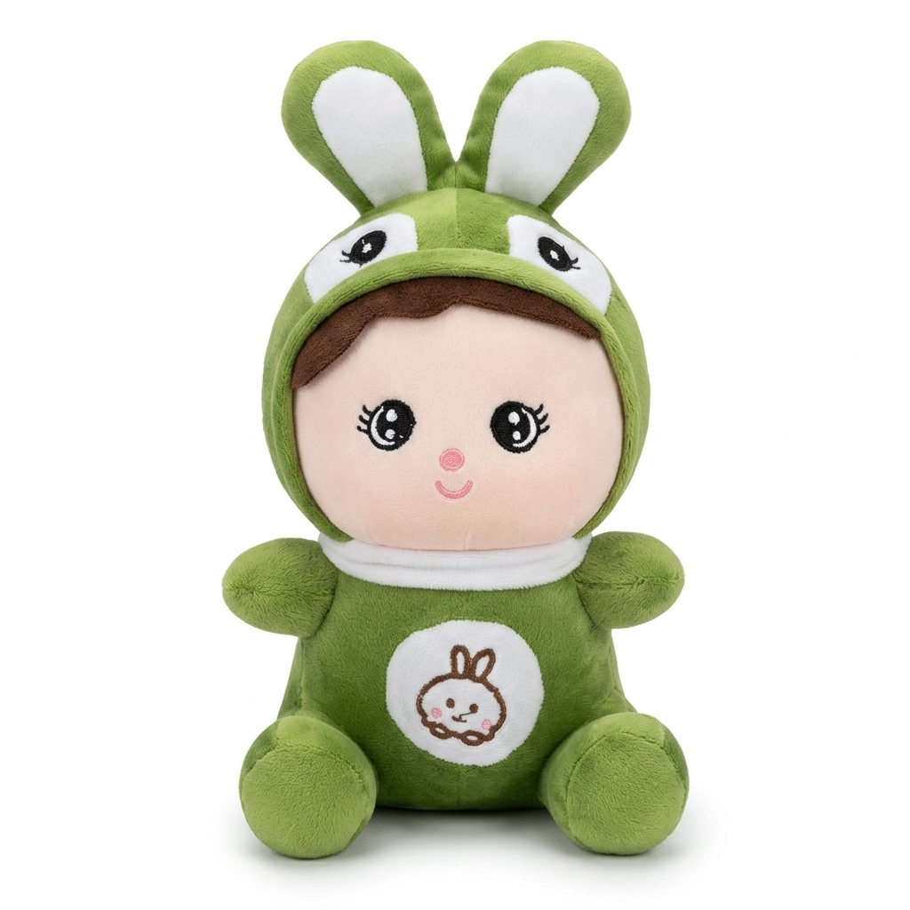 Cute Bunny Costume Plush Doll - 30cm Ultra Soft Baby Stuffed Toy